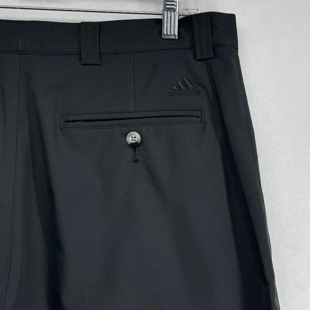 Adidas Golf Pants Men's Size 34 Chino Flat Front Straight Leg Performance Black - Picture 5 of 10